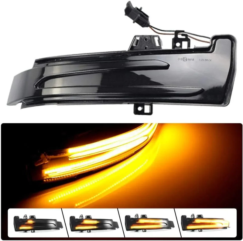 2pcs Dynamic Turn Signal LED Light Side Mirror Indicator For Mercedes Benz W204 CLA A B C E S GLA GLK CLS Class W176 W212