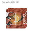 Disposable Colorful Printed Napkins Soccer Football Cafe Party Wedding Square Paper Napkin Baseball Meal Mat Food Grade Napkin