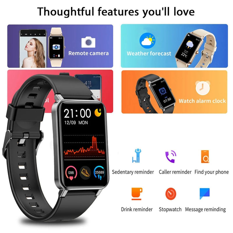 2022 New Sports Smart Watch Men Women 1.57-inch Full Touch Fitness Tracker IP68 Waterproof Smartwatch For Huawei Xiaomi Phone