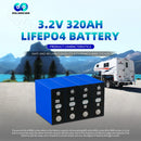 8000 Cycles Grade A 320Ah LiFePO4 Battery 3.2V Lithium Iron Phosphate Rechargeable Cell DIY 12V 24V 48V RV EV Golf Cart Solar