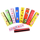 Wooden Harmonica Children Day Gift Birthday Party Favors Cartoon Pattern Lovely Noise Making Gathering Parties Instruments TMZ