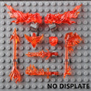 5PCS Cartoon Special Effects Pieces Arm Fist Wind Lightning Leg Flames Weapons Accessories Assemble Scene Bricks Kids for Toys