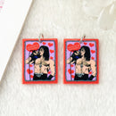 10Pcs Halloween Charms Two Side Print Acrylic Creative Pendant For Necklace  Keychain Diy Making