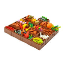 City Food Hamburger Fries Accessories Friends MOC Building Blocks Drinks Fruit Vegetable Bread Fish Bottle Parts MOC Brick Leduo