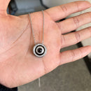 Valentine's Day Gift Custom Photo Projection Necklace DIY Picture Inside Titanium Steel Chain Couple Necklace Women Men Jewelry