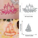 Christmas Candle Scrapbooking Greeting Card Mold Embossing Template Manual Punch Stencil Crafts Cutting Dies 2024 New