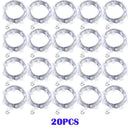 20 Pack String Fairy Lights 20Led 2M Silver Copper Wire Battery Powered Decorations Lights For Wedding Party Christmas Decor