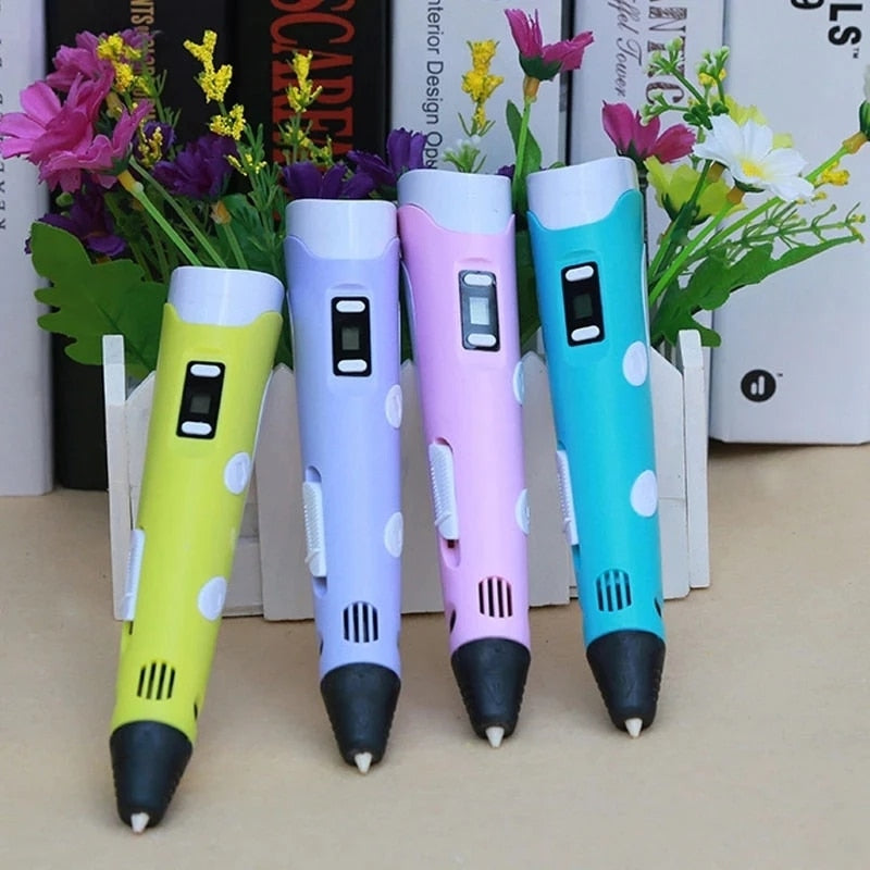 3D Pen 3D For Kids With 20/30 Colors PLA Filament ,3D Printing Pen, 3D Creative Toy Children&