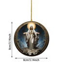 2024 Nativity Scene Hanging Ornaments Christmas Decoration Wall Hanging Jesus Angel Easter Christ Room Home Decorations