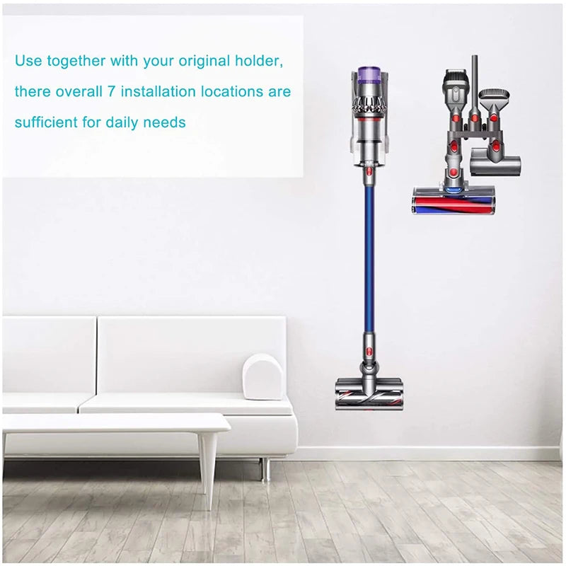 Cleaning Brush Head Storage Bracket for Dyson V7 V8 V10 Vacuum Cleaner Parts Stand Tool Nozzle Base Attachments Rack Wall Holder