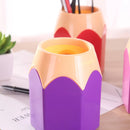 Pen Vase Pencil Pot Creative Makeup Brush Holder Stationery Desk Tidy Plastic Desk Organizer Container School Office Storage