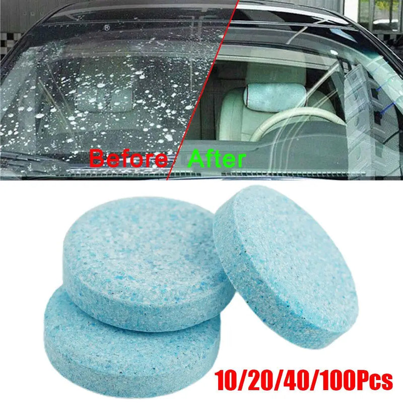 10pcs/20pcs/40pcs/100pcs glass water effervescent tablets Solid Effervescent Tablet Cleaner Concentrated Tablets Detergent Car