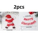 2025 Christmas Cake Decoration Lying Santa Claus Letters Merrychristmas Cake Toppers Christmas Tree Mini Santa Cupcake Toppers