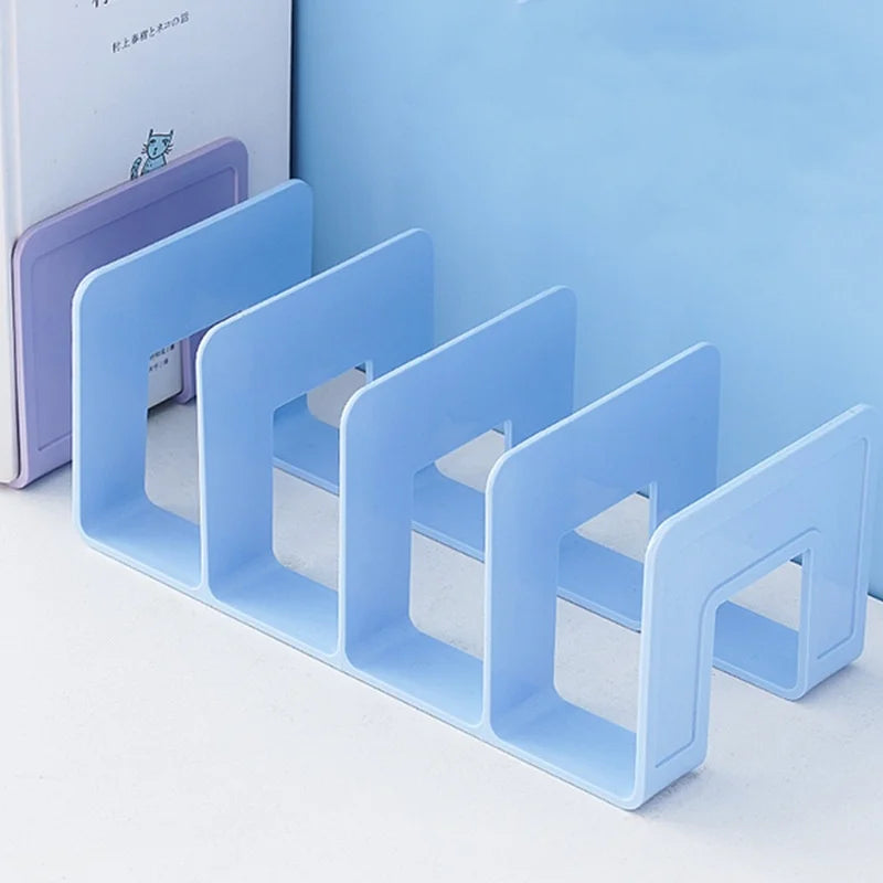 A bookshelf desktop book storage artifact divider desk storage shelf transparent acrylic bookend bookshelf