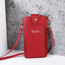 2024 new solid color fashion simple shoulder bag slung mobile phone bag women's driver's license card wallet