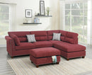 SOFA Sectional sofa Red Velvet Sectional sofa Red Velvet