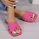 Women's casual flat sandals, comfortable open heel women's shoes, bathroom slippers, beach shoes, couple's shoes