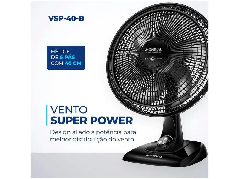 Mondial Fan Super Power 40cm 6 Pas 3 Speeds 140W - 220V