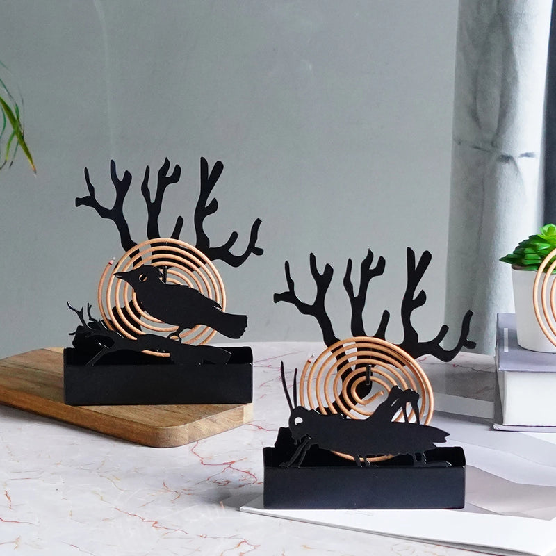 With Tray Creative  Mosquito Coil Holder Incense Stand Coil Incense Burner Anti-Scald Modern Stand Suitable for Family Bedroom