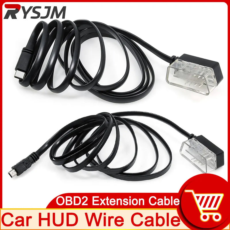 1pc OBD II OBD 2 7 Pin To Mini USB Connecting Cable For Car HUD Head Up Display Head up Display Cable Diagnostic Adaptor Wire