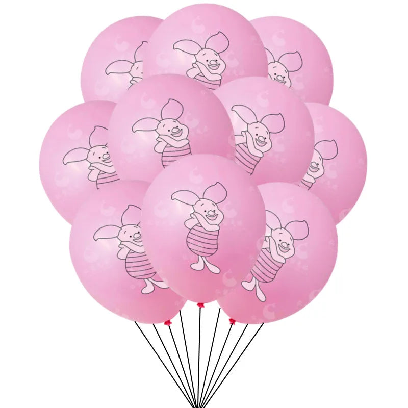10/30pcs 12Inch Disney Winnie the Pooh Latex Balloon Party Supplies Bear Party Balloons for Baby Shower Birthday Party Decor