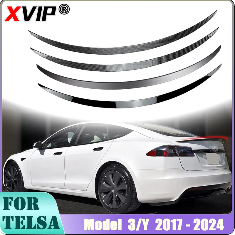 XVIP Real Carbon Fiber Wing For Tesla Model 3 17-23 Highland Trunk Lid Spoiler Compatible With Model Y 21-24 Exterior Accessory