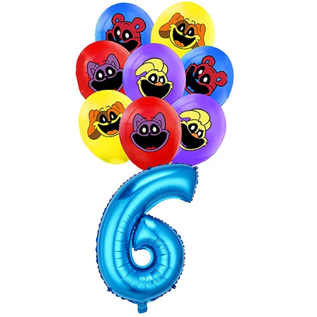 Smiling Critters Birthday Party Decoration Disposable Tableware Set Plate Balloons Banner Cake Topper Party Supplies Baby Shower