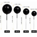 25pcs Gold & Black Ball Cake Topper Foam & Pearl Material for Anniversary Baby Shower Birthday Wedding Christmas Valentine's Day