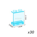 MARUMINE MOC Build Block Part Window Glass House Transparent Wall Panel 87552 87544 60581 87543 59349 Creative Brick Accessories