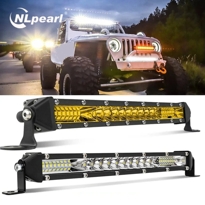 NLpearl  12V 24V LED Light Bar Spot Flood 90W Work Light for Jeep SUV Truck Boat ATV Barra LED 4x4 Off Road LED Headlight