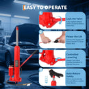 8-Ton Hydraulic Ram Jack for Engine Hoists - Heavy Duty Long Ram Cylinder with Air Pump & Clevis Base