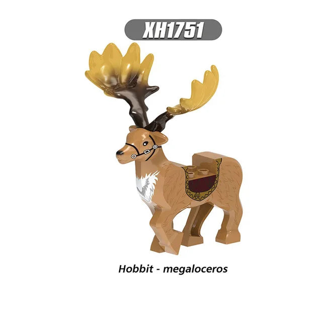 Poultry City Animals Figures Classic Building Block Deer Owl Goat Tiger Zoo Farm Accessories DIY Brick Children Kids Toy Gifts