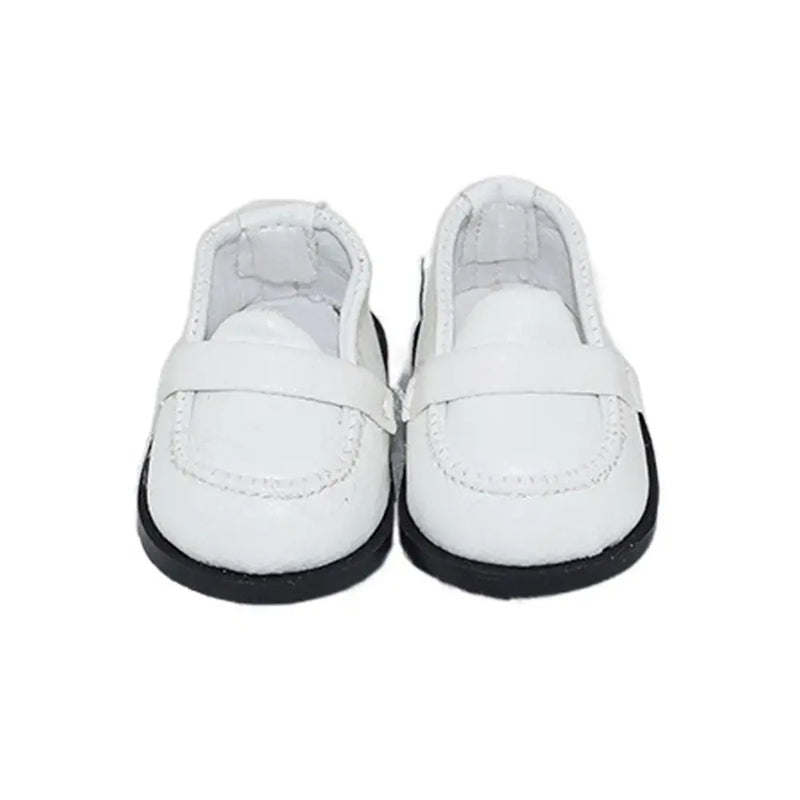 1 Pair 5.5*3*2.3CM Doll Shoes For 20CM Academic Style PU Leather Toys Accessories Photo Props Playing House