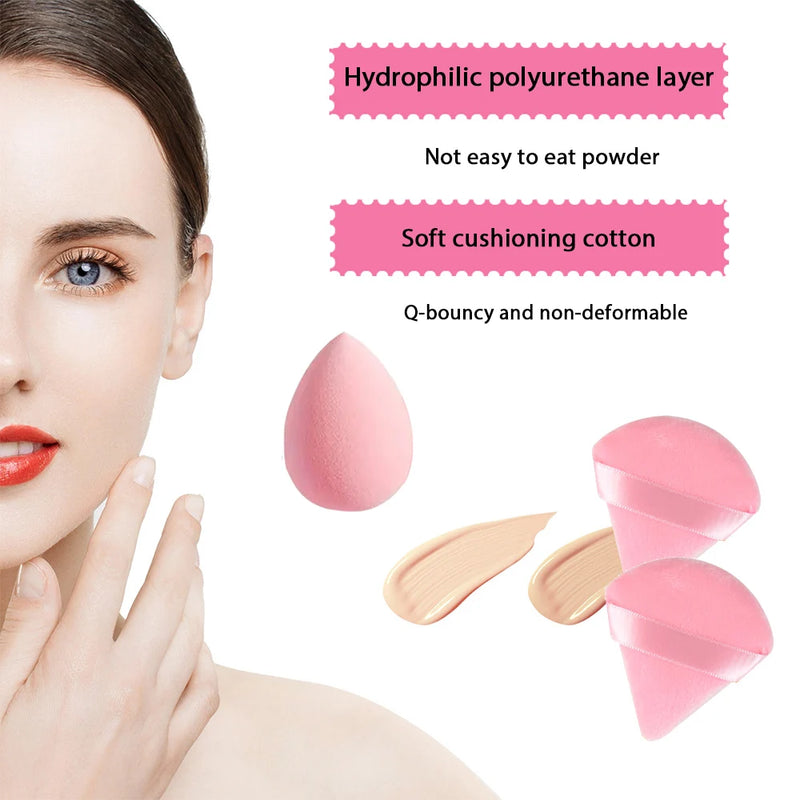 17Pcs Makeup Sponge Blender Set Beauty Egg Foundation Cosmetic Sponges Powder Puff With Wash Face Headbands Women Make Up Tools