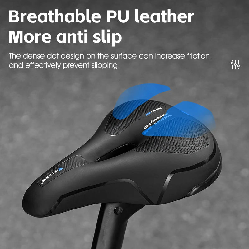 WEST BIKING MTB Bike Saddle Comfortable Mountain Bicycle Saddle Non-slip Shock Absorption Cycling Hollow Seat Bike Accessories