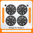 4PCS Hubcap Design for Tesla Model S（2022-2024）/Model Y （2020-2024）19 Inch Wheel Cover Performance Full Rim Hub Cover Accessorie