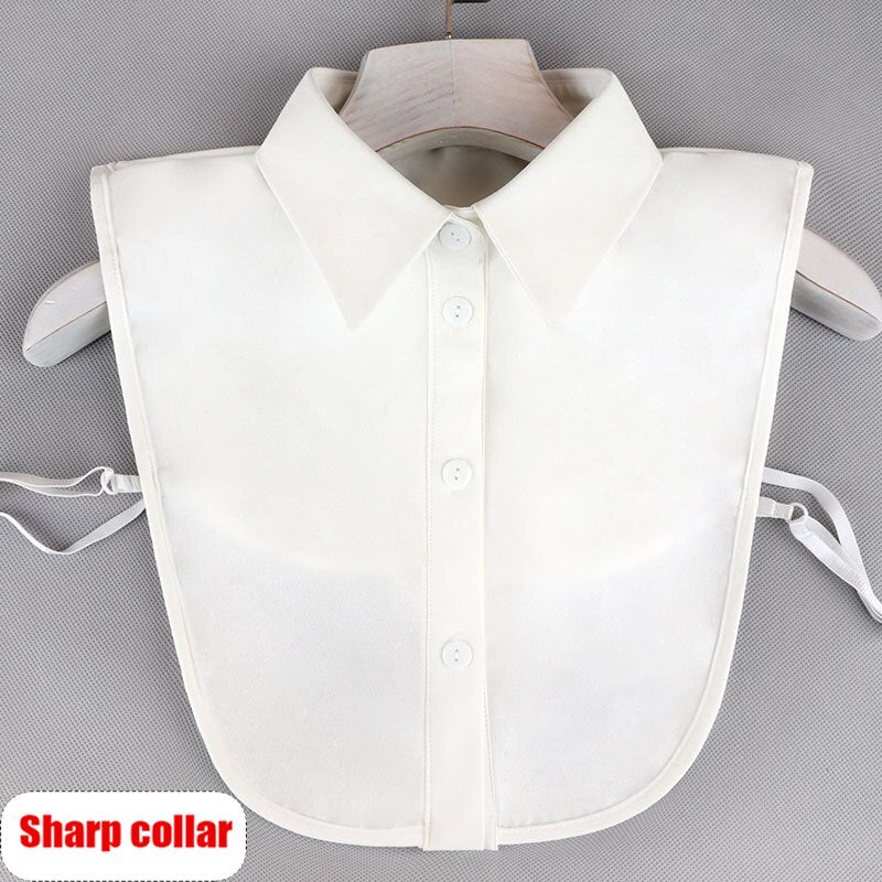 Women Chiffon Fake Collarr Vintage Detachable Shirt Collar Blouse Sweater  Collar Lapel Top Women Clothes Accessories