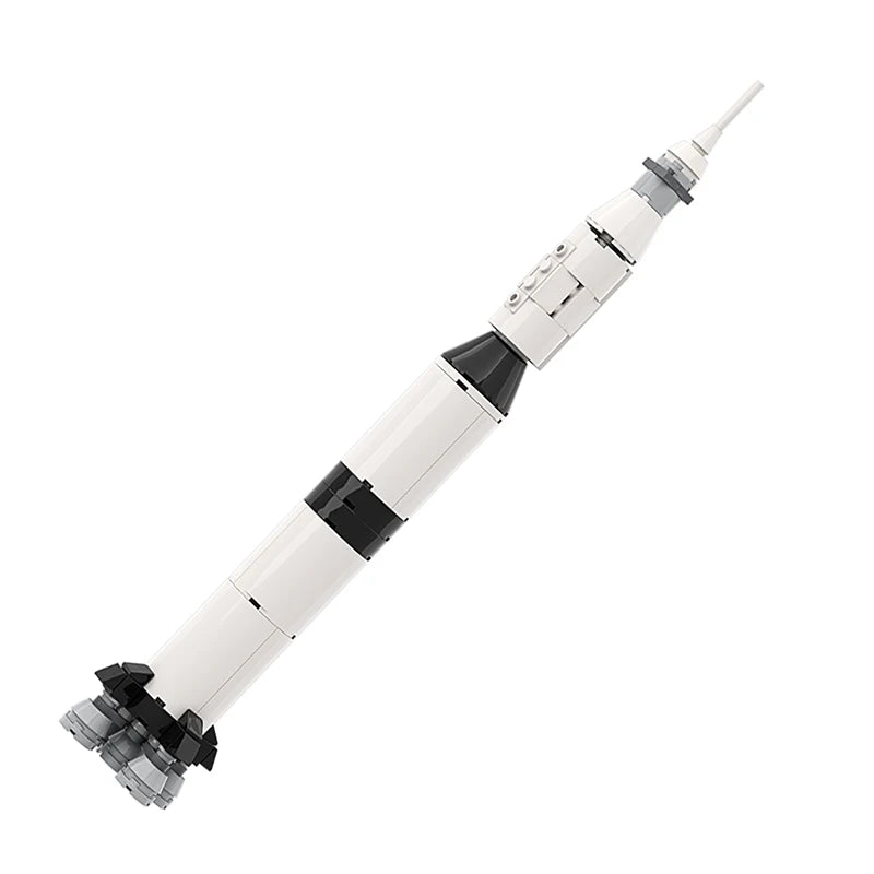 MOC Technical Saturn V Rocket City Space Station Shuttle Launch Model Building Blocks Satellite Exploration Children Toy Juguete