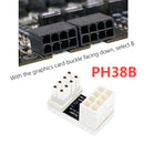 ATX 8Pin 6Pin Female to Male 90/180 Degree Angled Turning Connector Power Adapter Elbow Head for Graphics Video Card GPU Adapter