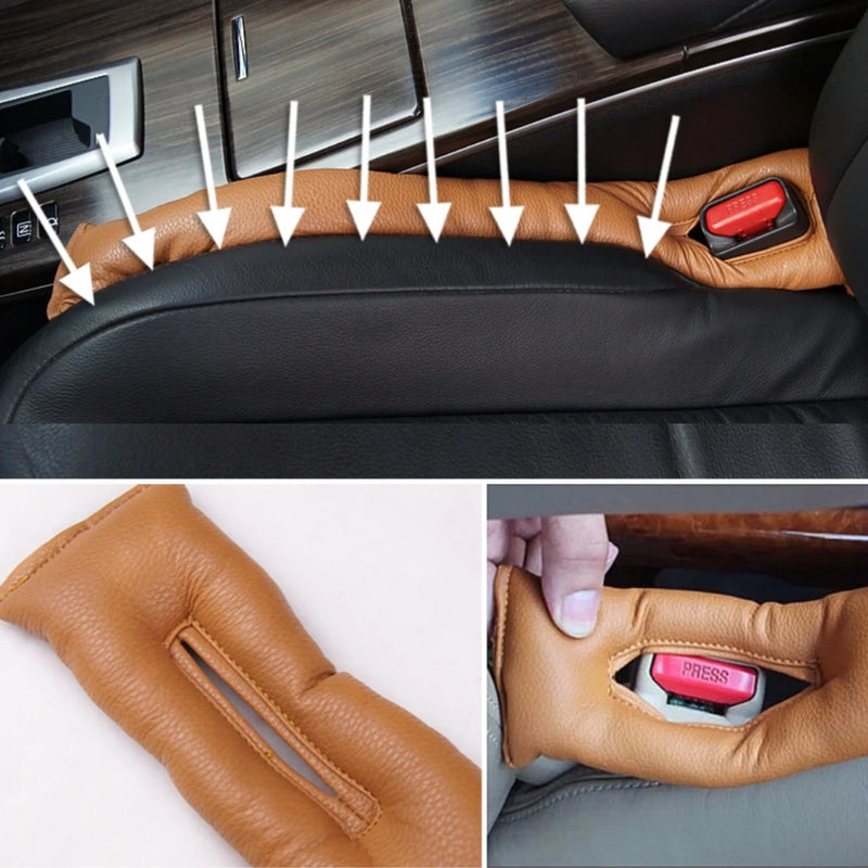 Universal Car Seat Gap Filler Soft Car Style Padding Leather Leak Pads Plug Spacer Car Accessories Interior Car Organizer Cover
