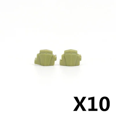 MOC WWII Military Figure Accessories Building Blocks Soldiers Face Scarf Tactical Belt Headphones Telegram Toys Children J031