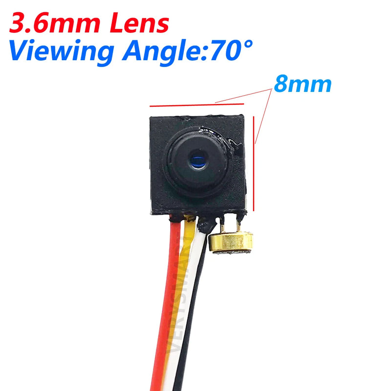 Super Small Mini AHD 720P Camera Size 6x6mm Micro Small Indoor CCTV Video Audio Camera for HD AHD DVR System