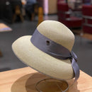Hepburn Sun Hat Women Summer Sunscreen Straw Hat Female Retro Bow French Elegant Hat Big Eaves Sunshade Beach Hat