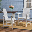 Easter Outdoor Weather Resistant Acacia Wood Adirondack Dining Chairs (Set of 2)
