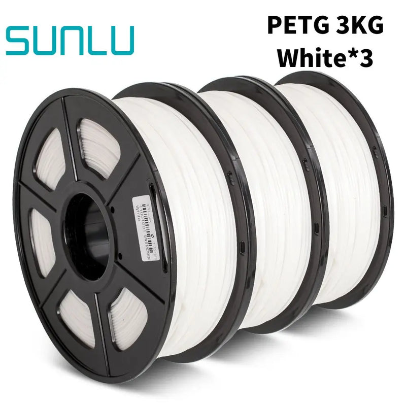 SUNLU PETG 3D Filament 1KG 3 Rolls 1.75mm +/-0.02MM 3D Printing Filament Neatly Wound Filament Vacuum Packing Fast Shipping