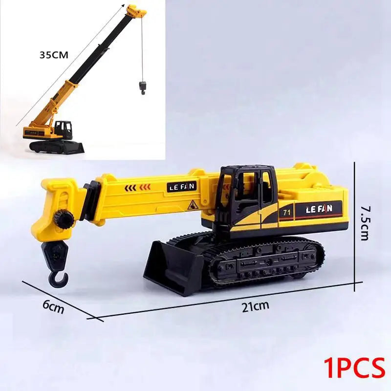 Excavator Crane Tractor Birthday Cake Topper Construction Party Cake Decor Kids Boy 1st Baby Shower One Year Happy Birthday Cake