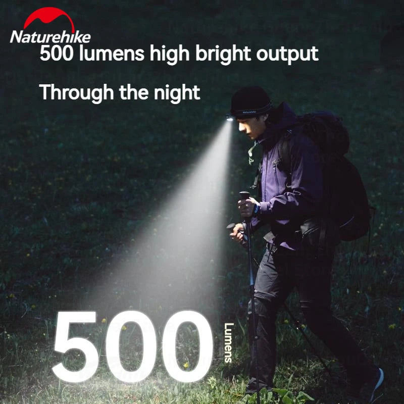 Naturehike Ultralight Headlamp Waterproof SOS Emergency Red Light 84g Rechargeable Outdoor Camping Fishing Headlight Portable