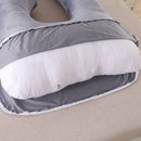 Pregnancy Pillow Maternity Sleeping Support Pillows J Shaped Pregnant Cushion 100% Cotton Women Breastfeeding Side Sleep Nursing