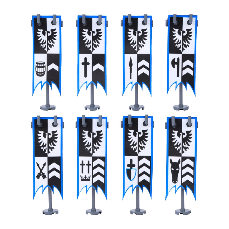 MOC Medieval Accessories Series Building Blocks Military Army Soldier Armour Shield Helmet Sword Crown Weapon Knight Bricks Toys