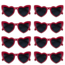 8pcs/6pcs Bachelorette Hen Party Sunglasses Black Heart Shaped Glasses Bride To Be Bridesmaid Gifts Wedding Bridal Shower Decor